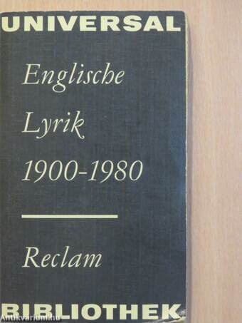 Englische Lyrik 1900-1980