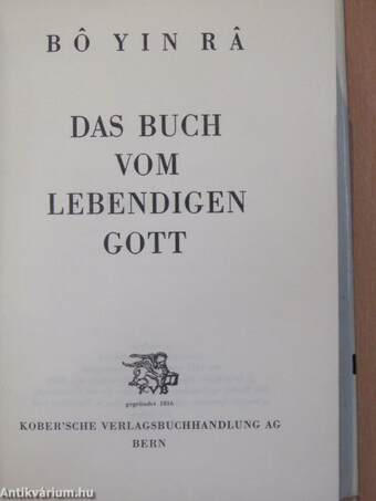 Das Buch vom lebendigen Gott