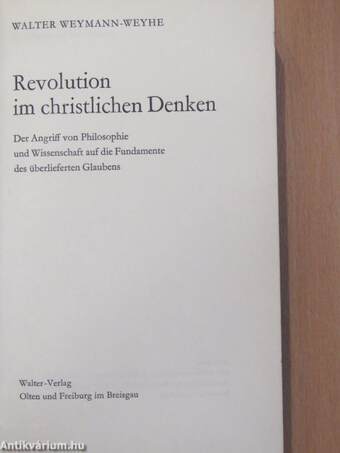 Revolution im christlichen Denken