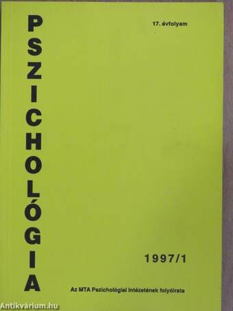 Pszichológia 1997/1-4.