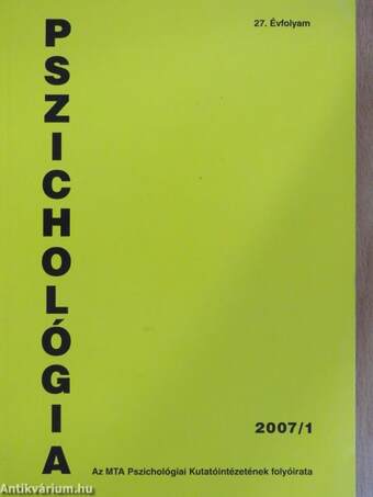 Pszichológia 2007/1.