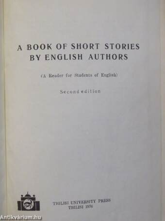 A Book of Short Stories by English Authors