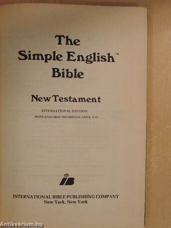 The Simple English Bible