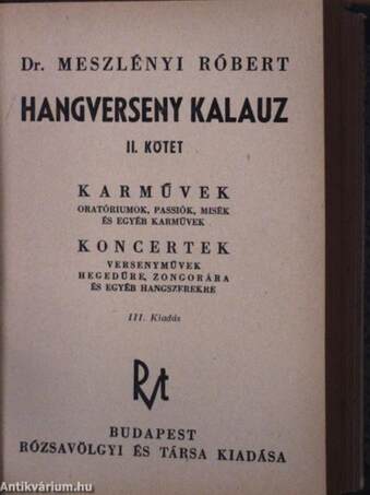 Hangverseny kalauz I-II.