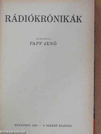 Rádiókrónikák