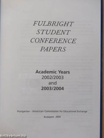 Fulbright Student Conference Papers