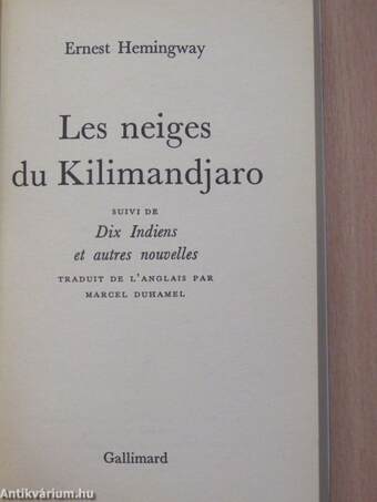 Les neiges du Kilimandjaro