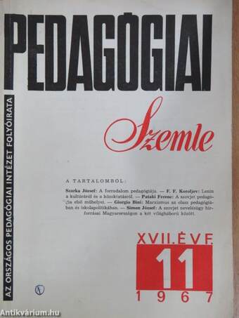 Pedagógiai szemle 1967. november