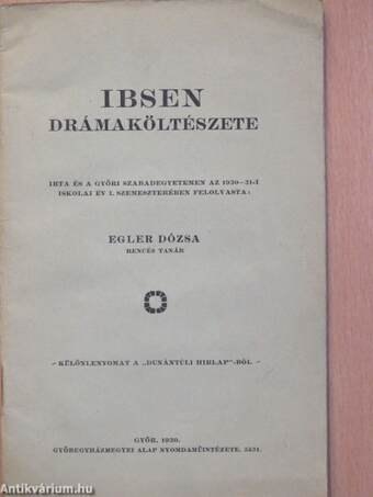 Ibsen drámaköltészete