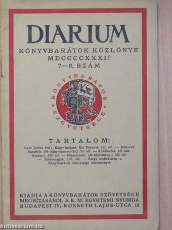 Diarium 1932/7-8.