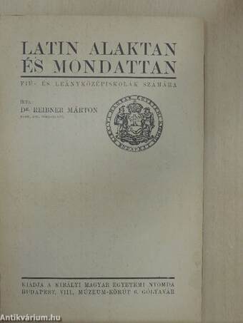 Latin alaktan és mondattan