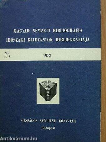 Magyar Nemzeti Bibliográfia 1981.