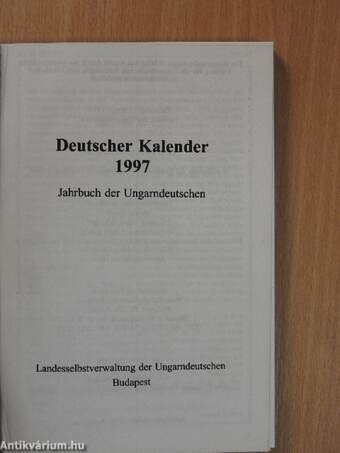 Deutscher Kalender 1997