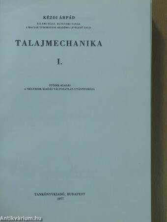 Talajmechanika I-II.