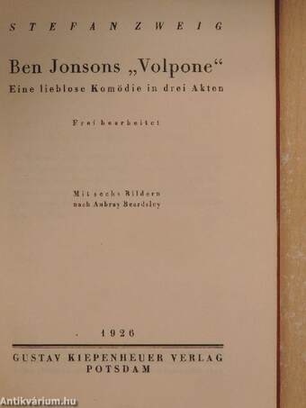 Ben Jonsons "Volpone"