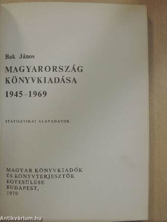 Magyarország könyvkiadása 1945-1969