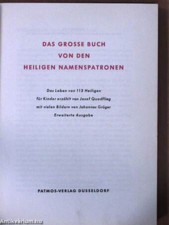 Das Grosse Buch von den Heiligen Namenspatronen