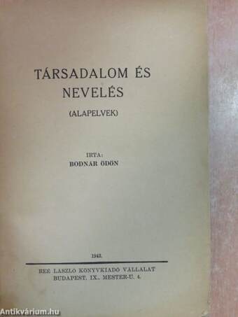 Társadalom és nevelés