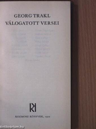 Georg Trakl válogatott versei