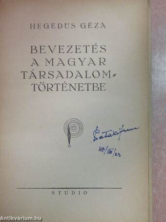 Bevezetés a magyar társadalomtörténetbe