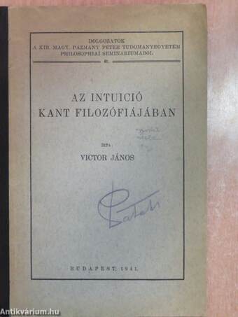 Az intuició Kant filozófiájában