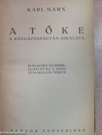 A Tőke I/1-4. (töredék)