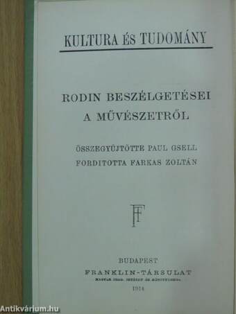 Rodin beszélgetései a művészetről