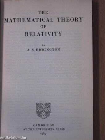 The mathematical theory of relativity