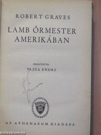 Lamb őrmester Amerikában