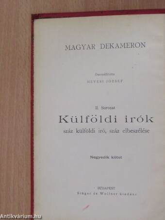 Magyar Dekameron-Külföldi irók II. (töredék)