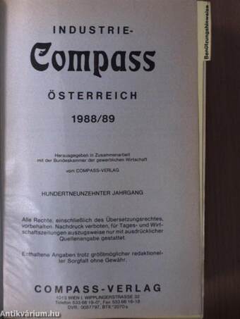 Industrie-Compass Österreich 1988/89