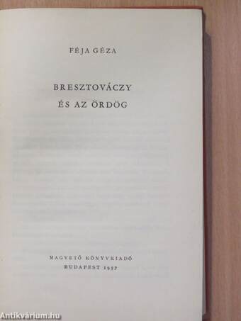 Bresztováczy és az ördög