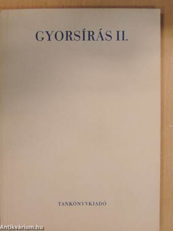 Gyorsírás II.