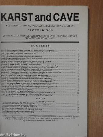 Karst and Cave - Special Issue 1992