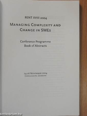 Managing Complexity and Change in SMEs - RENT XVIII 2004