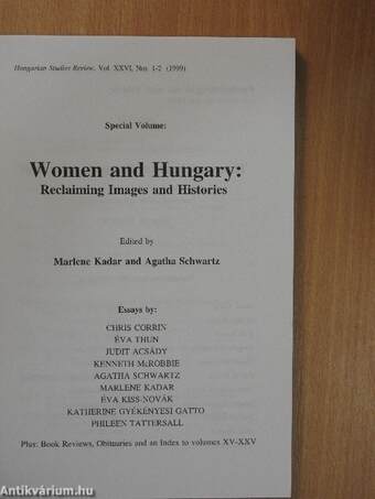 Hungarian Studies Review Spring-Fall, 1999