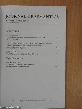 Journal of Semantics May 2011