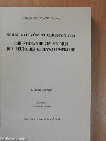 Német nyelvészeti chrestomatia