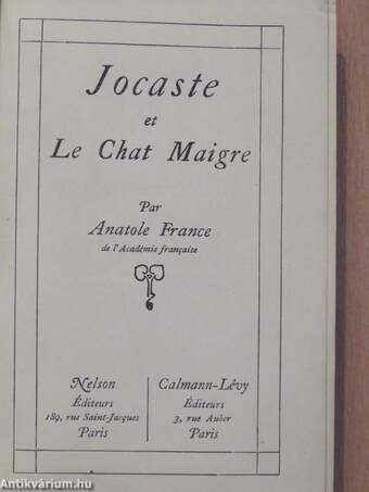 Jocaste et Le Chat Maigre