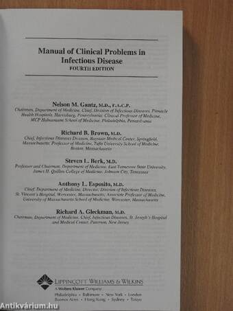 Manual of Clinical Problems in Infectious Disease