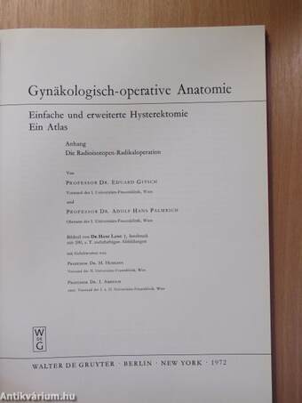 Gynäkologisch-operative Anatomie