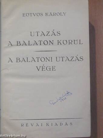 Utazás a Balaton körül I-II./A balatoni utazás vége