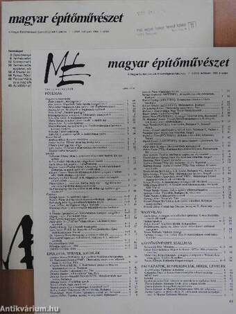 Magyar Építőművészet 1988/2.