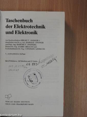 Taschenbuch der Elektrotechnik und Elektronik