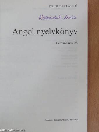 Angol nyelvkönyv IV.