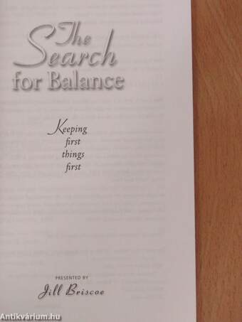 The Search for Balance