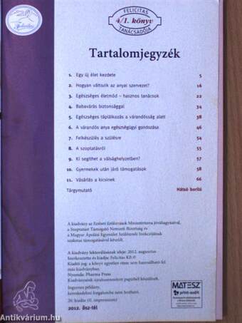 Várandós Mamák Tanácsadója 2012. ősz-tél