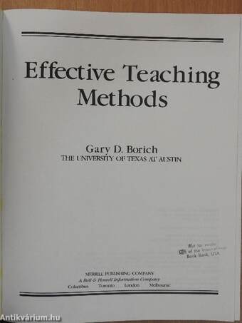 Effective Teaching Methods