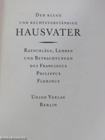 Der kluge und rechtsverständige Hausvater