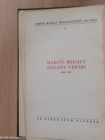 Babits Mihály összes versei